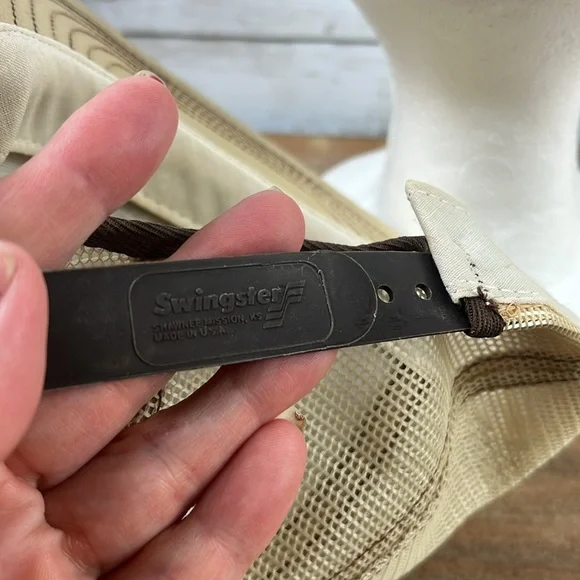 Vintage swingster corduroy support American agriculture farmer SnapBack mesh hat - Picture 8 of 8